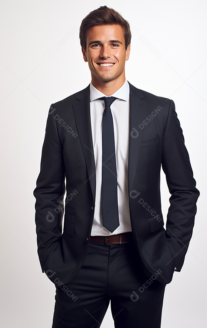 Homem de negócios feliz