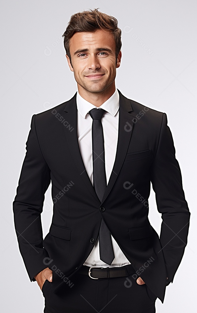 Homem de negócios feliz