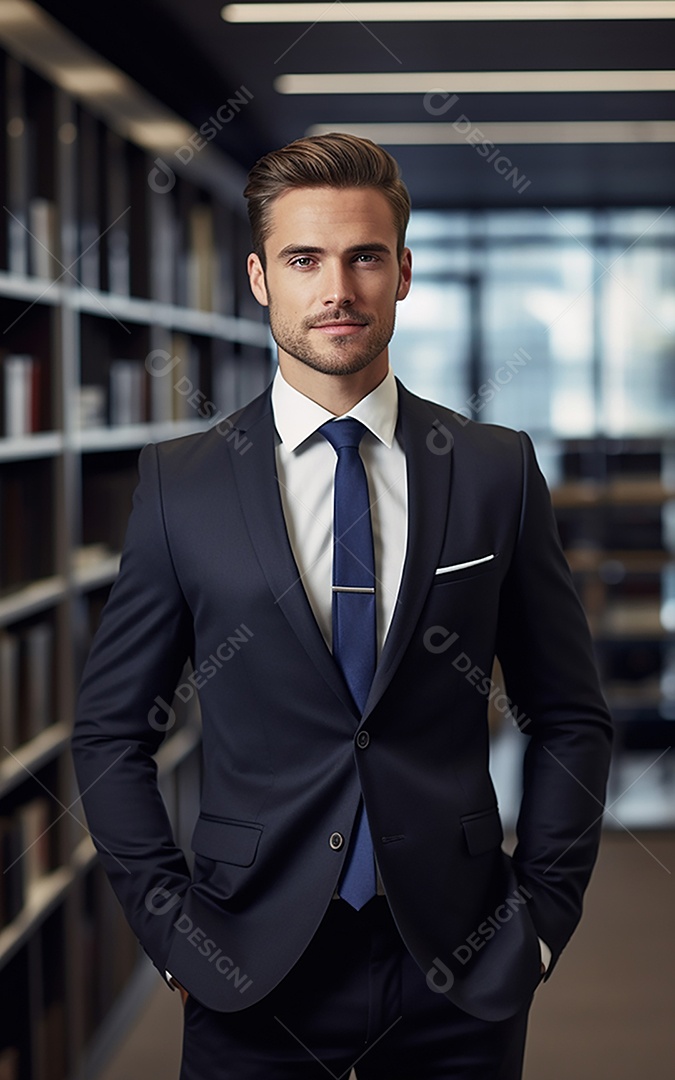 Homem de negócios feliz