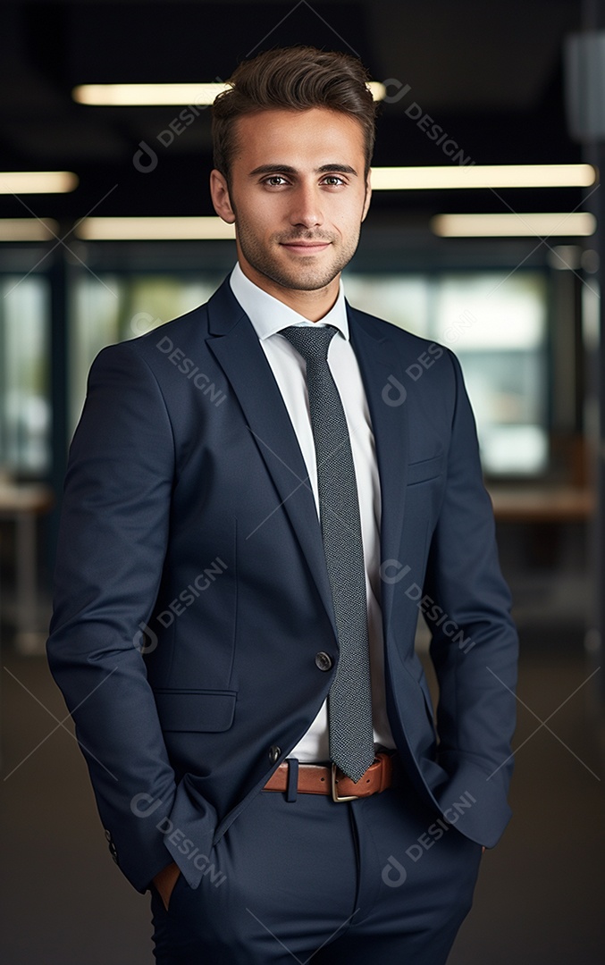 Homem de negócios feliz