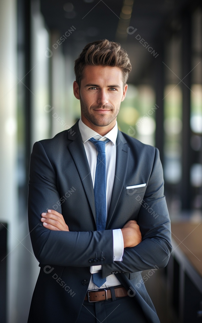 Homem de negócios feliz