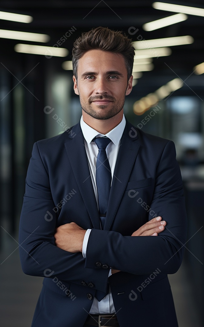 Homem de negócios feliz