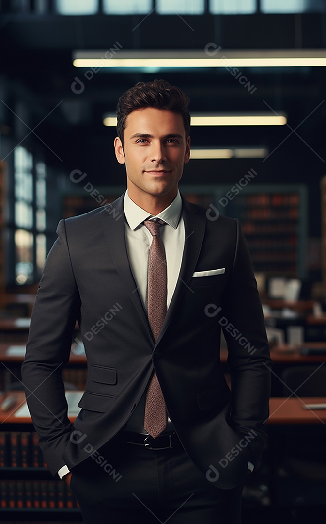 Homem de negócios feliz