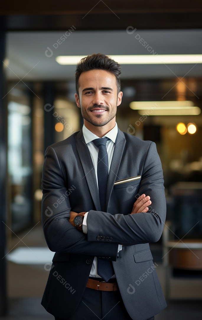 Homem de negócios feliz