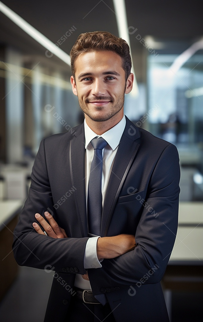 Homem de negócios feliz