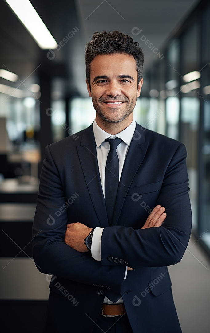 Homem de negócios feliz