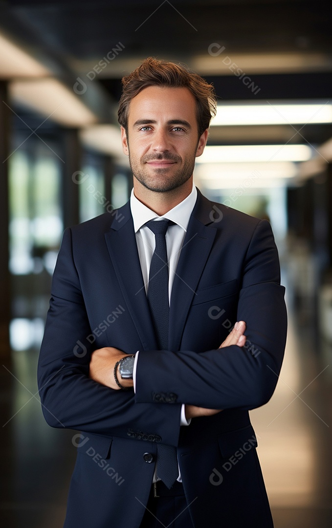 Homem de negócios feliz