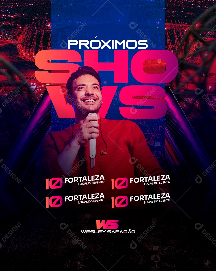 Próximos Shows Flyer Social Media PSD Editável