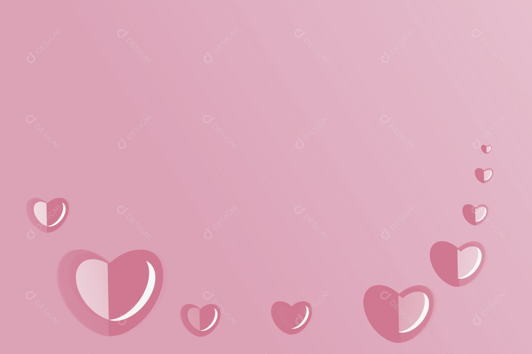 Background com Corações Vetor EPS
