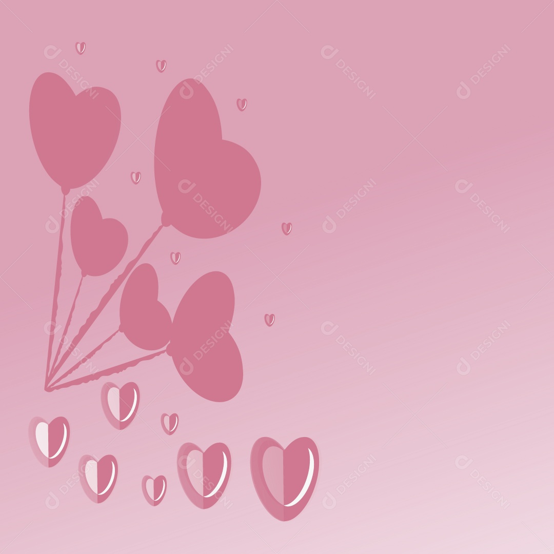 Background com Corações Vetor EPS