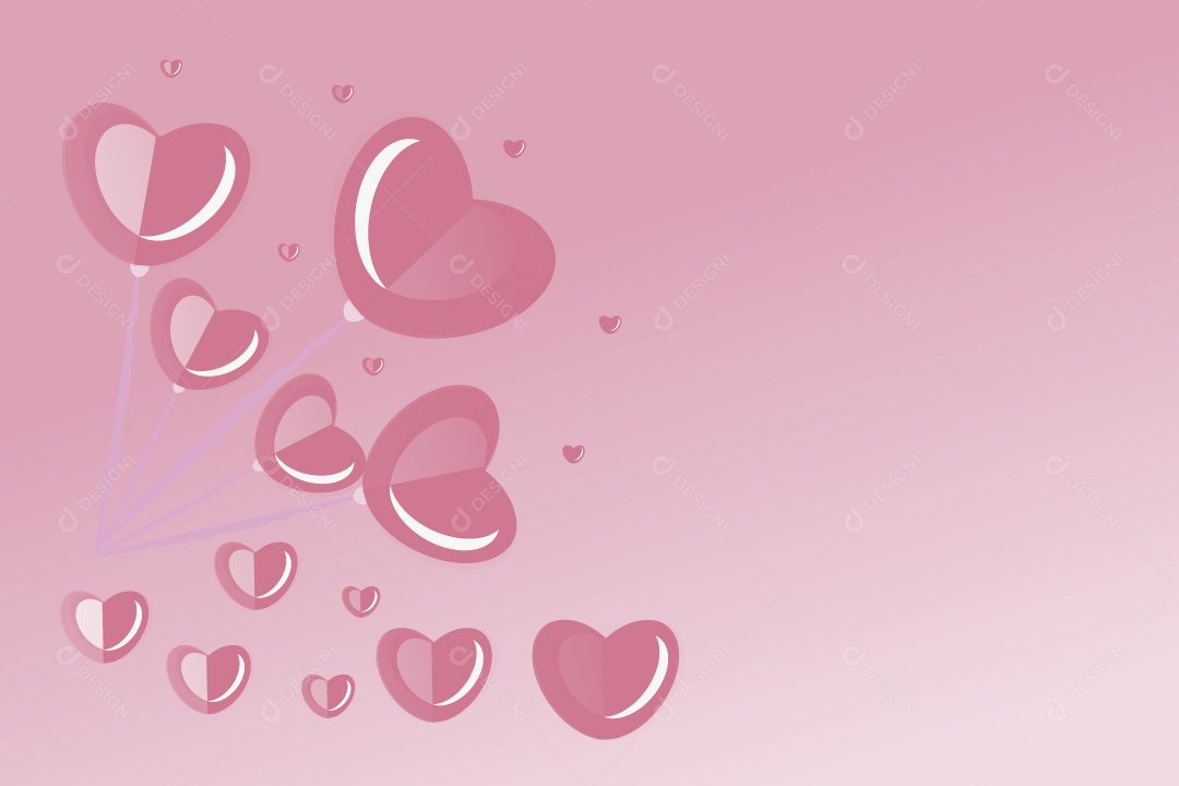 Background com Corações Vetor EPS