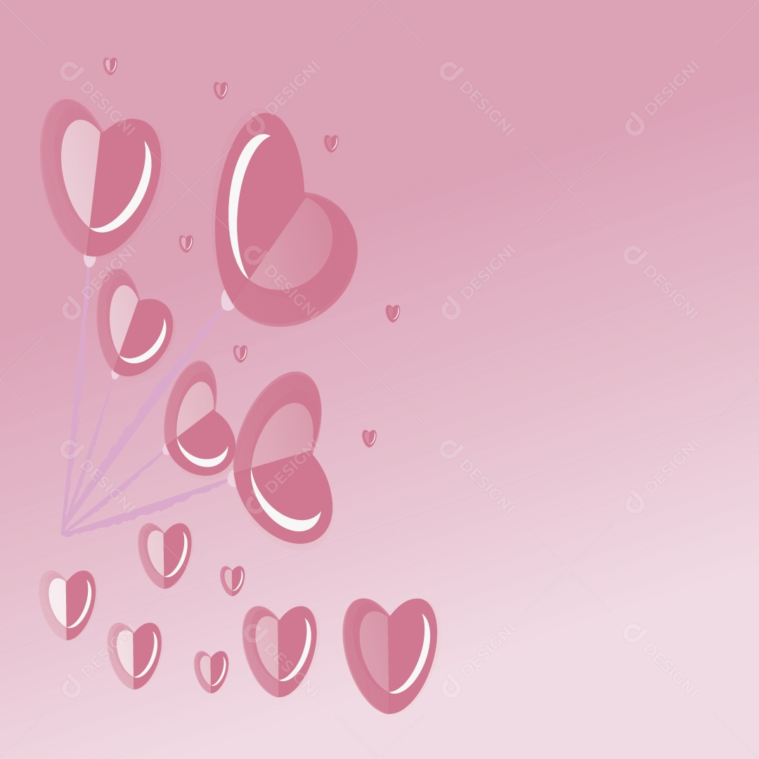 Background com Corações Vetor EPS