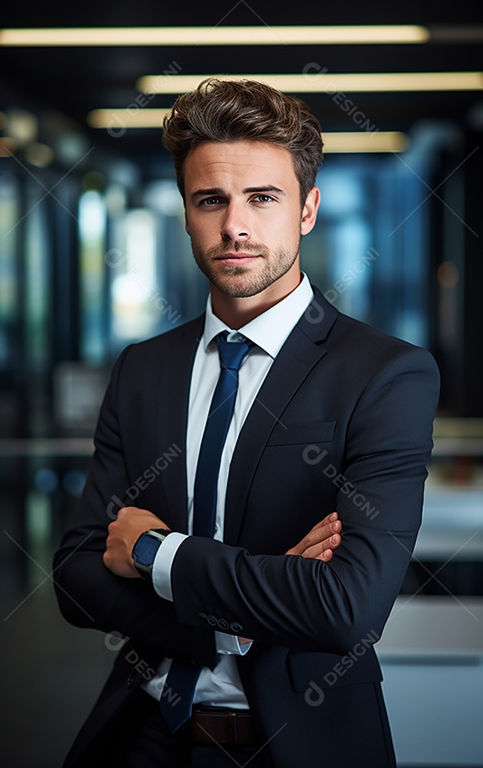 Homem de negócios feliz