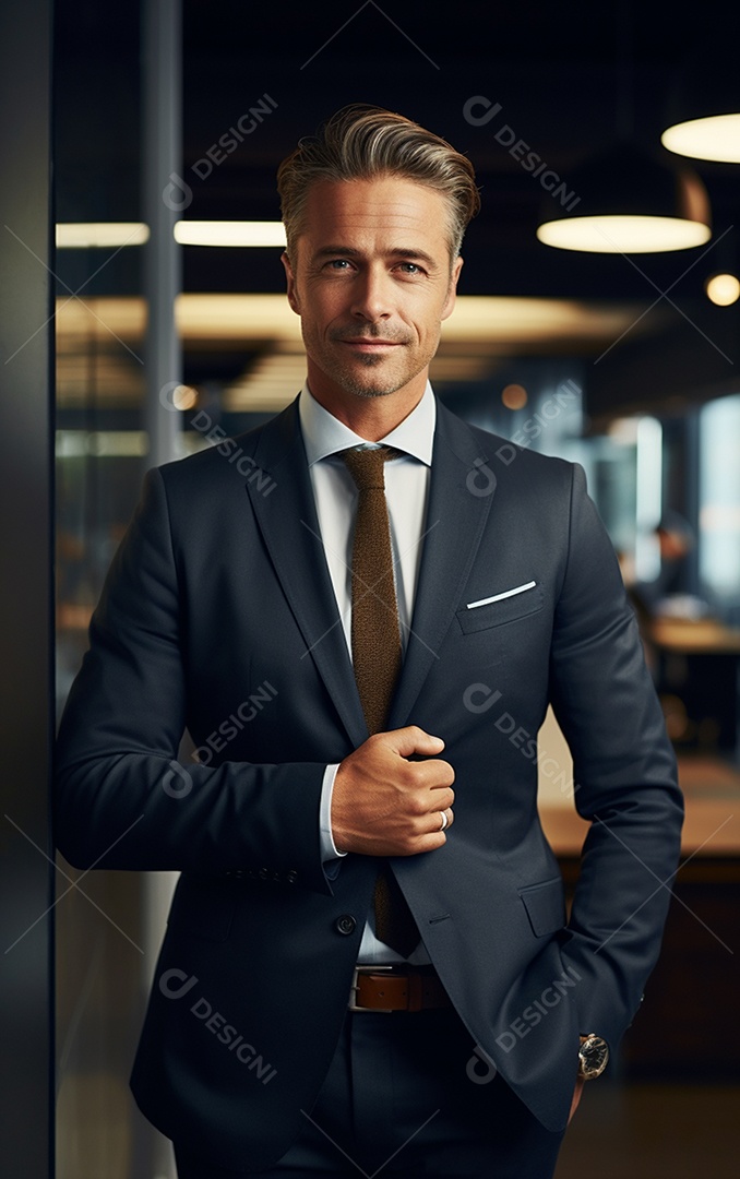 Homem de negócios feliz