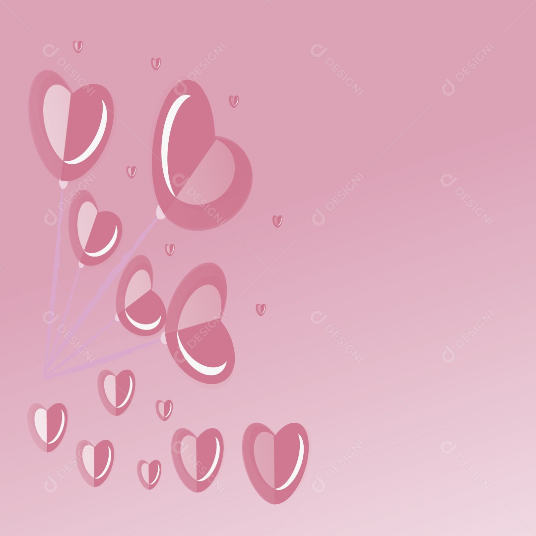 Background com Corações Vetor EPS