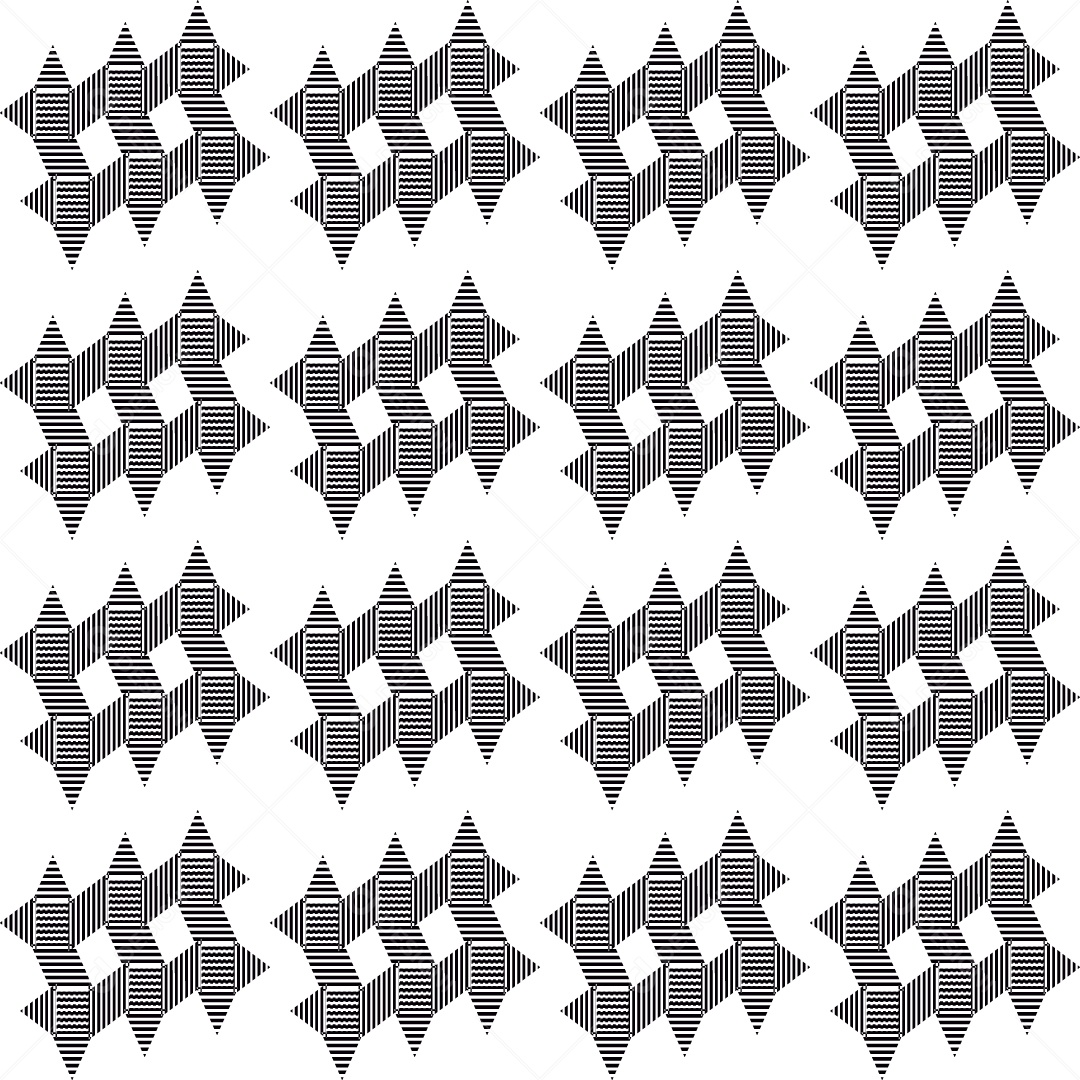 Padrão em Preto e Branco Vetor EPS