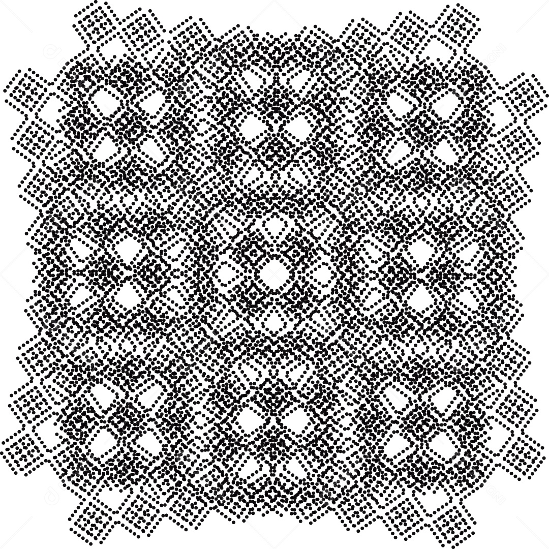 Padrão em Preto e Branco Vetor EPS