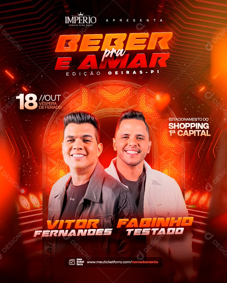 Beber  e Amar Flyer Social Media PSD Editável