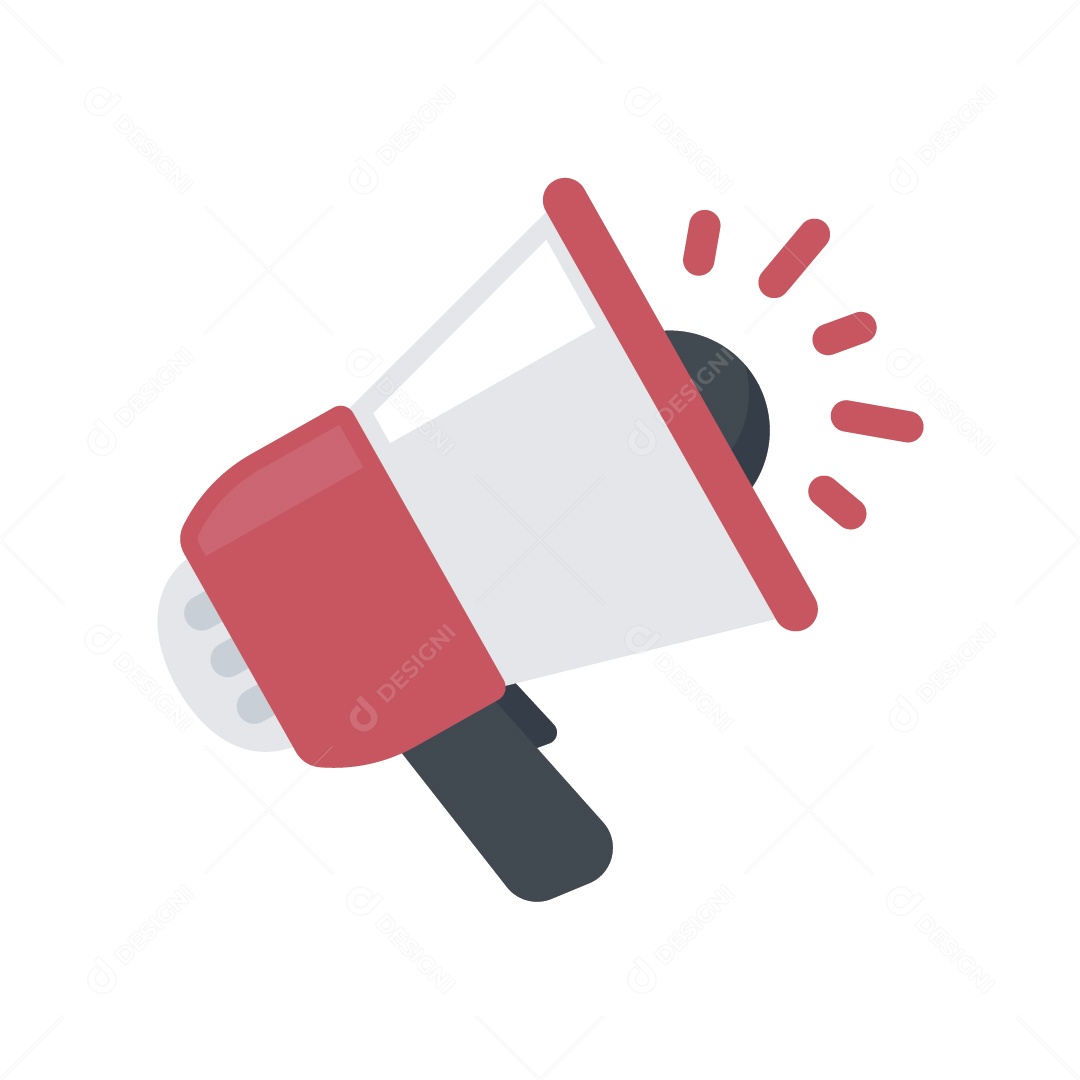 Megafone Vermelho Ilustração Vetor EPS