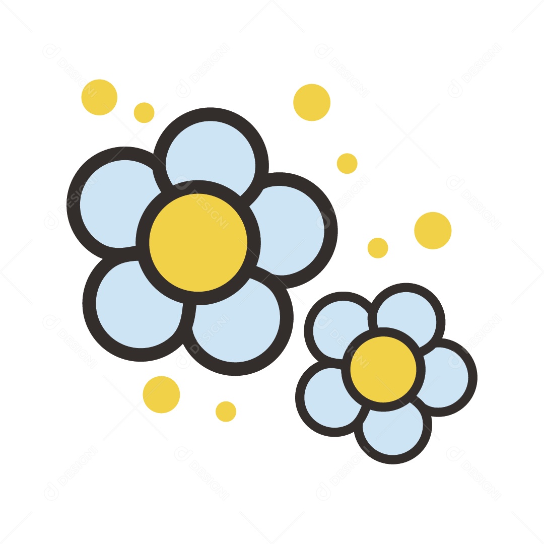 Flor das Abelhas Ilustração Vetor EPS