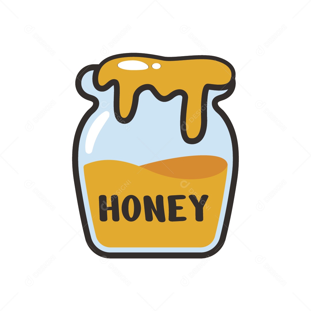Pote de Mel Ilustração Vetor EPS