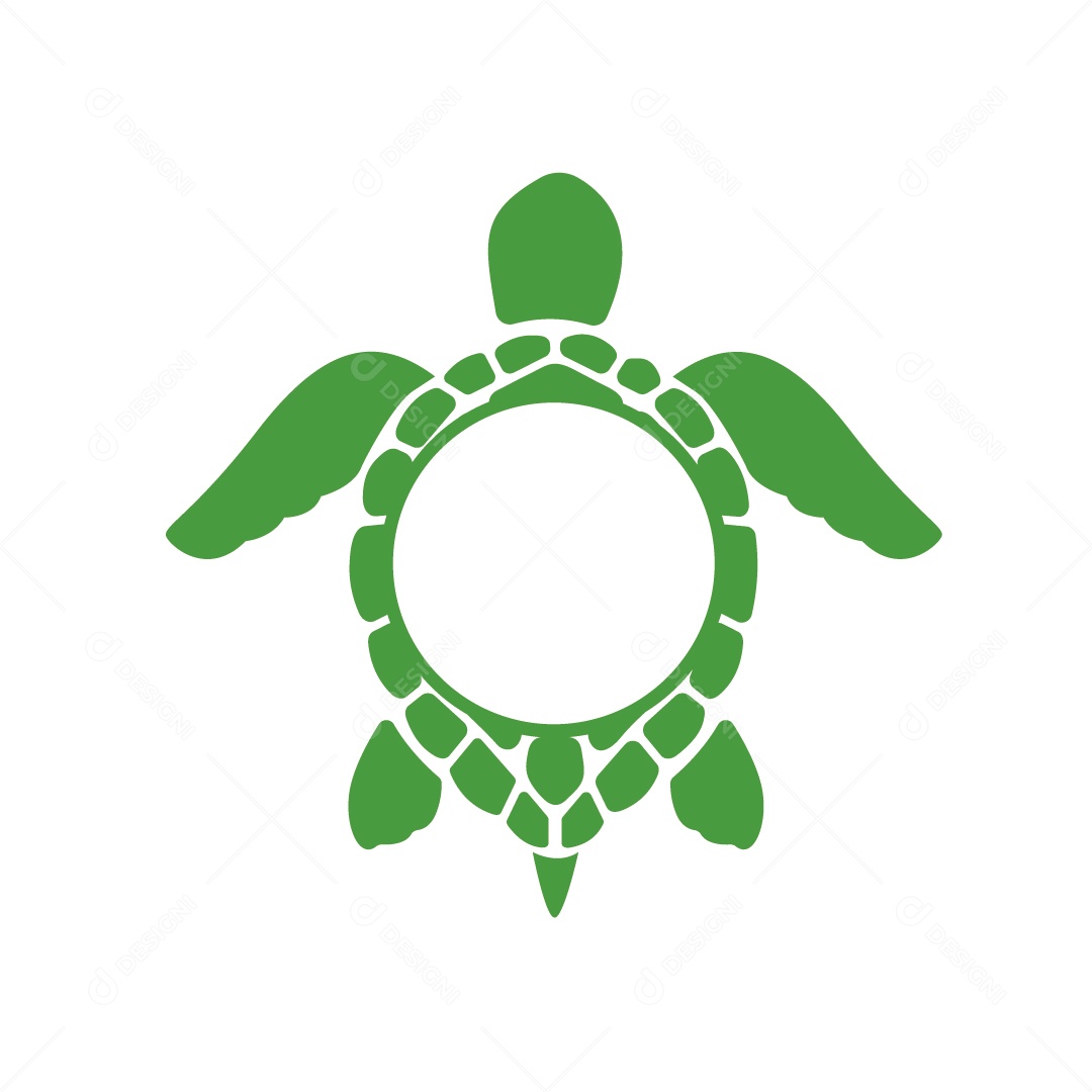 Tartaruga Verde Ilustração Vetor EPS
