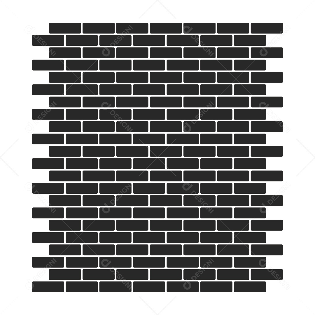 Parede de Tijolo Preto e Branco Ilustração Vetor EPS