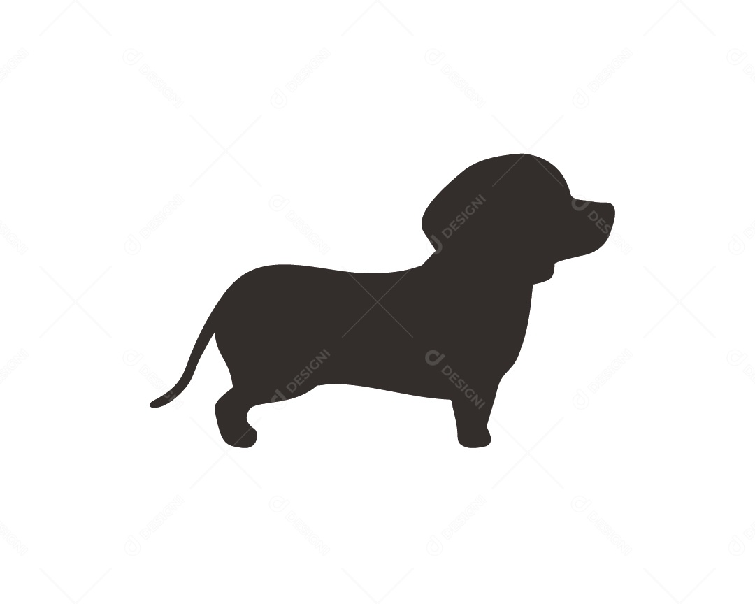 Desenho de Cachorro Sentado Ilustração Vetor EPS