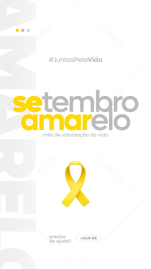 Social Media Story Valorização Da Vida Setembro Amarelo PSD Editável