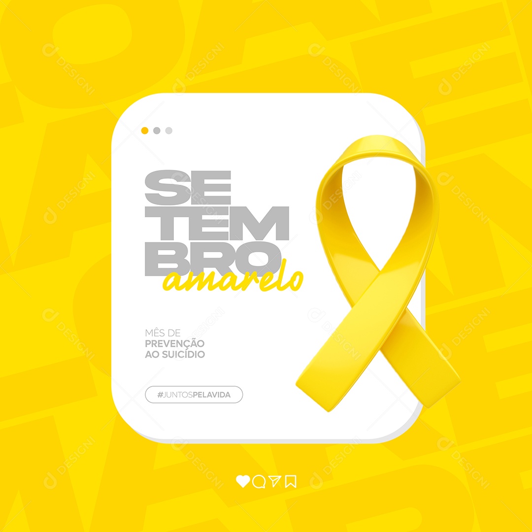 Feed Setembro Amarelo Mês De Prevenção Social Media PSD Editável