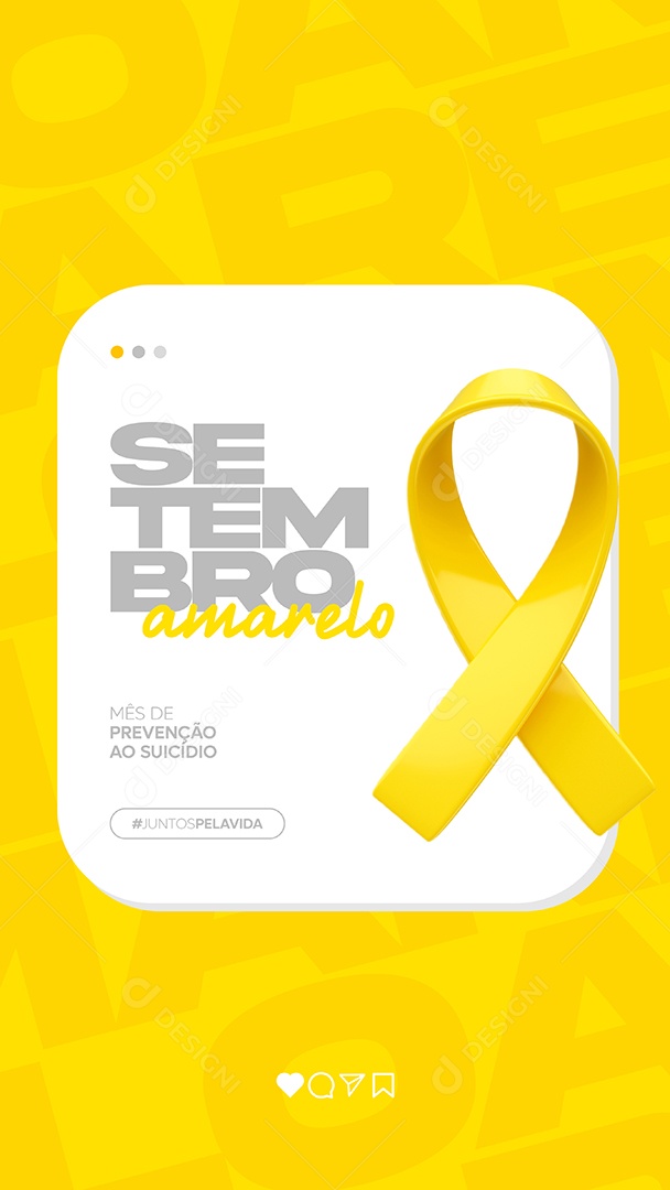 Social Media Story Setembro Amarelo Prevenção Ao Suicídio PSD Editável
