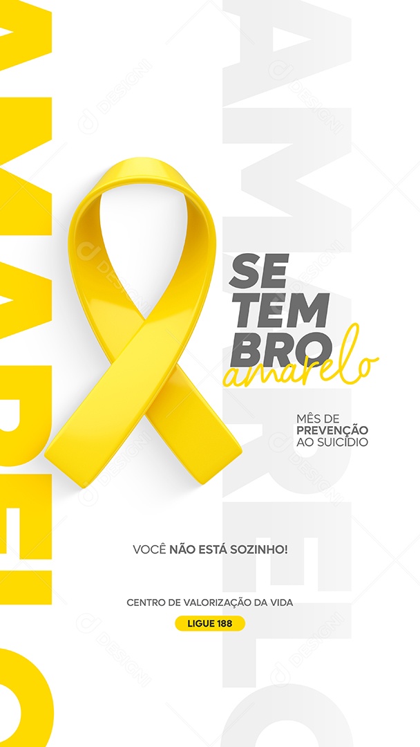 Social Media Story Setembro Amarelo Prevenção Ao Suicídio PSD Editável