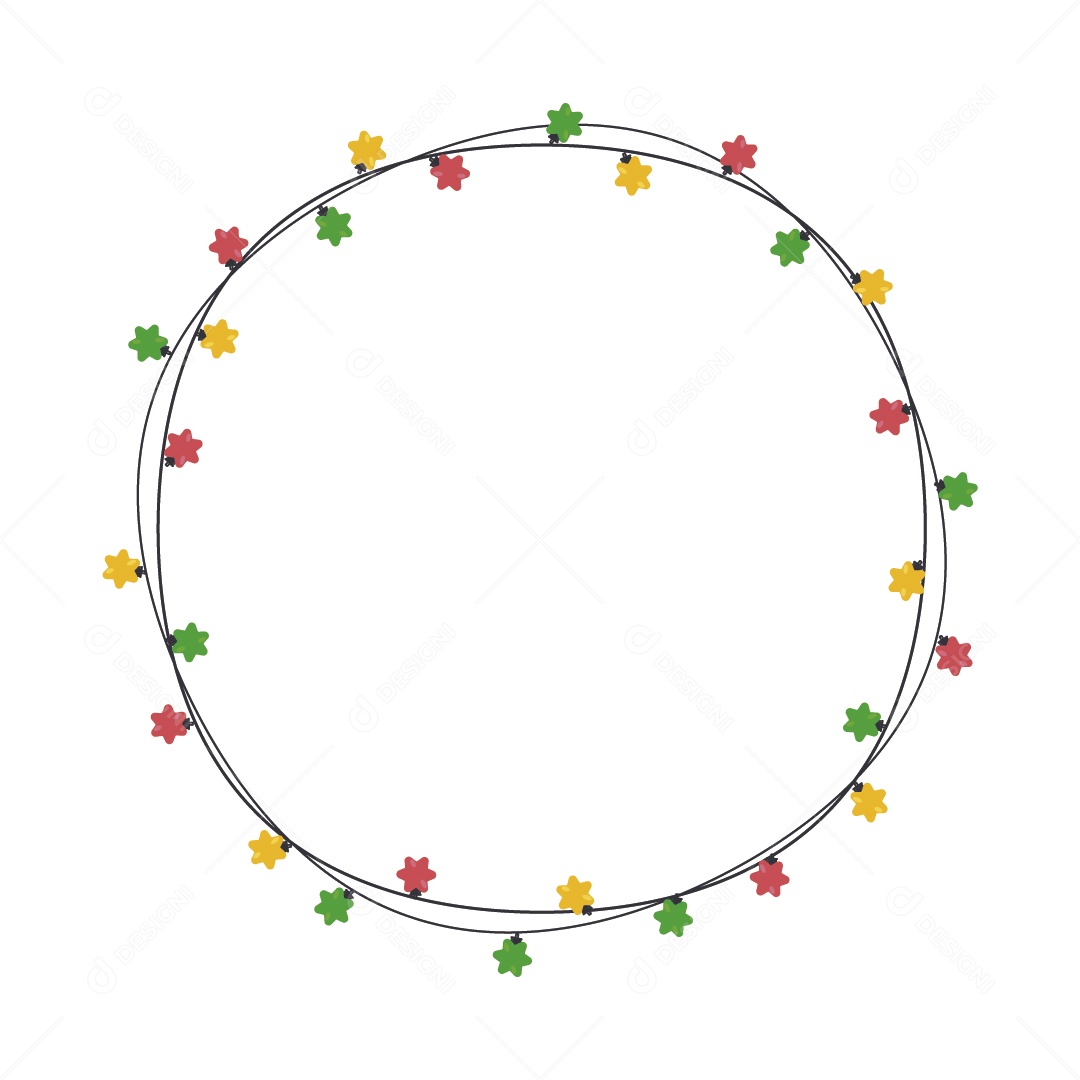 Círculo de Luzes de Pisca Pisca Ilustração Vetor EPS