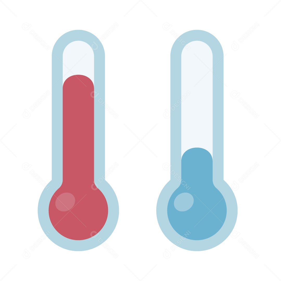 Termômetros de Temperatura Ilustração Vetor EPS
