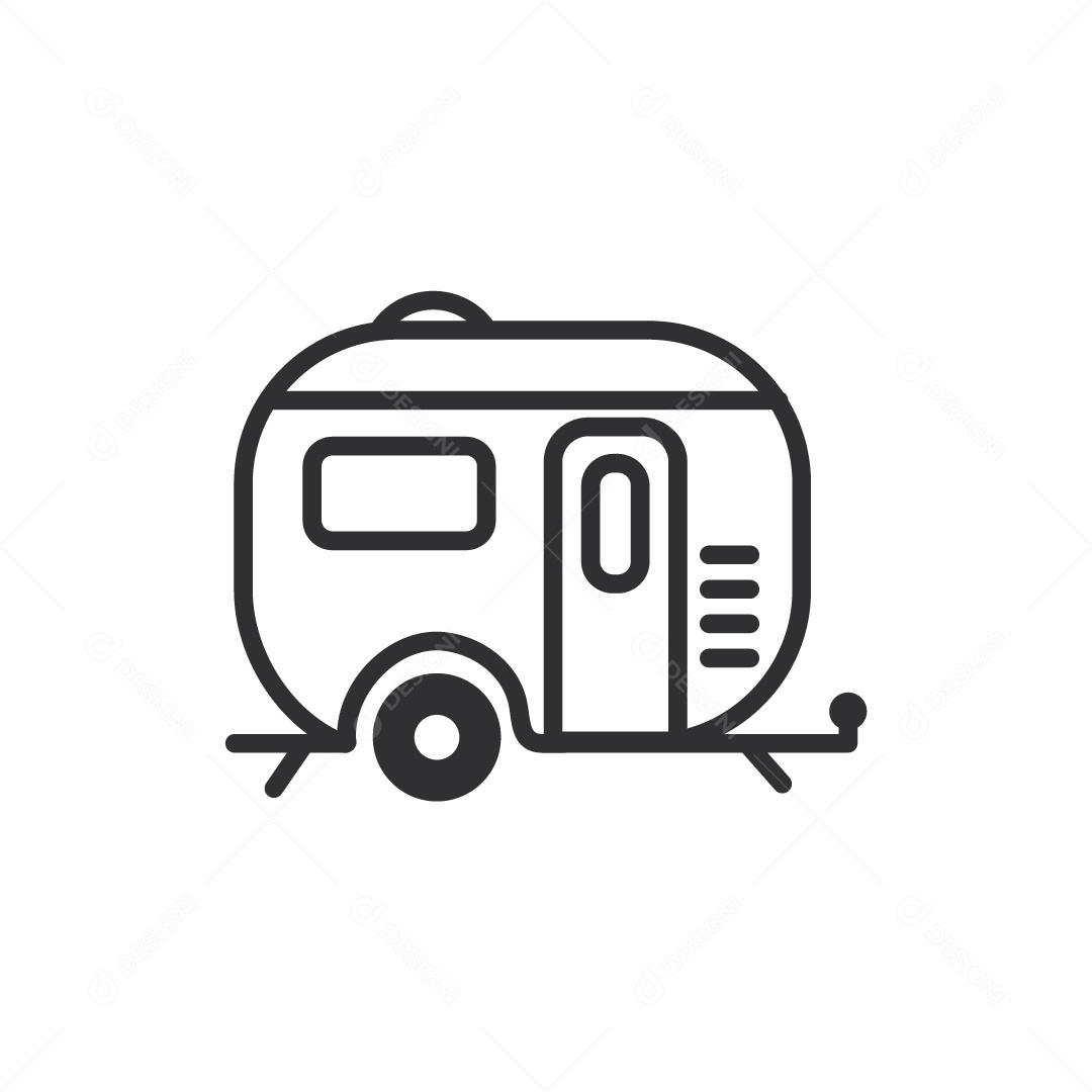 Carro Trailer Ilustração Vetor EPS