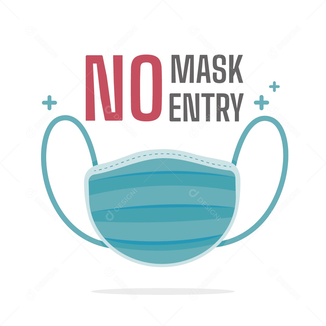 Ilustração de Máscara Contra Covid-19 Vetor EPS