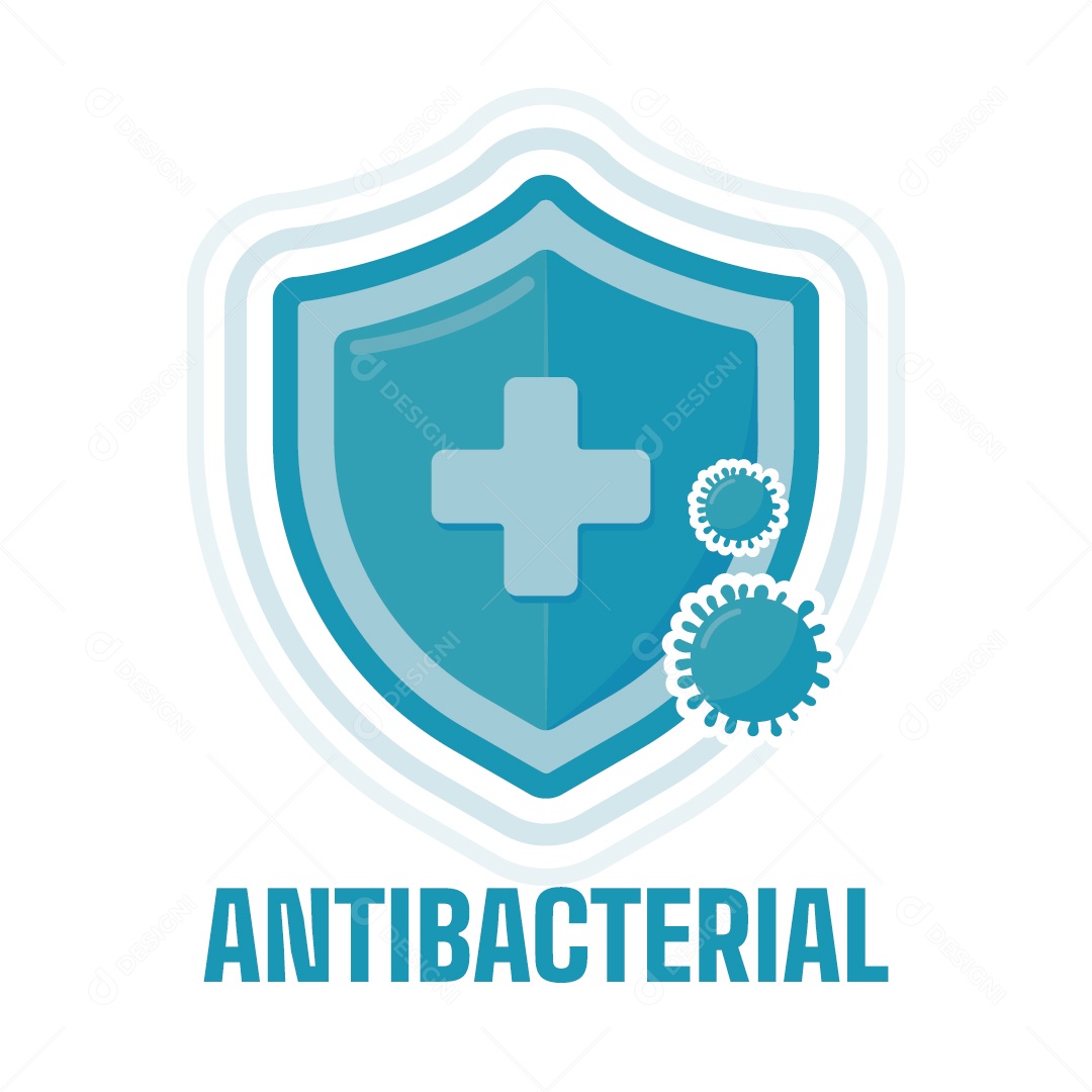 Ilustração de Proteção Antibactéria Contra Covid-19 Vetor EPS