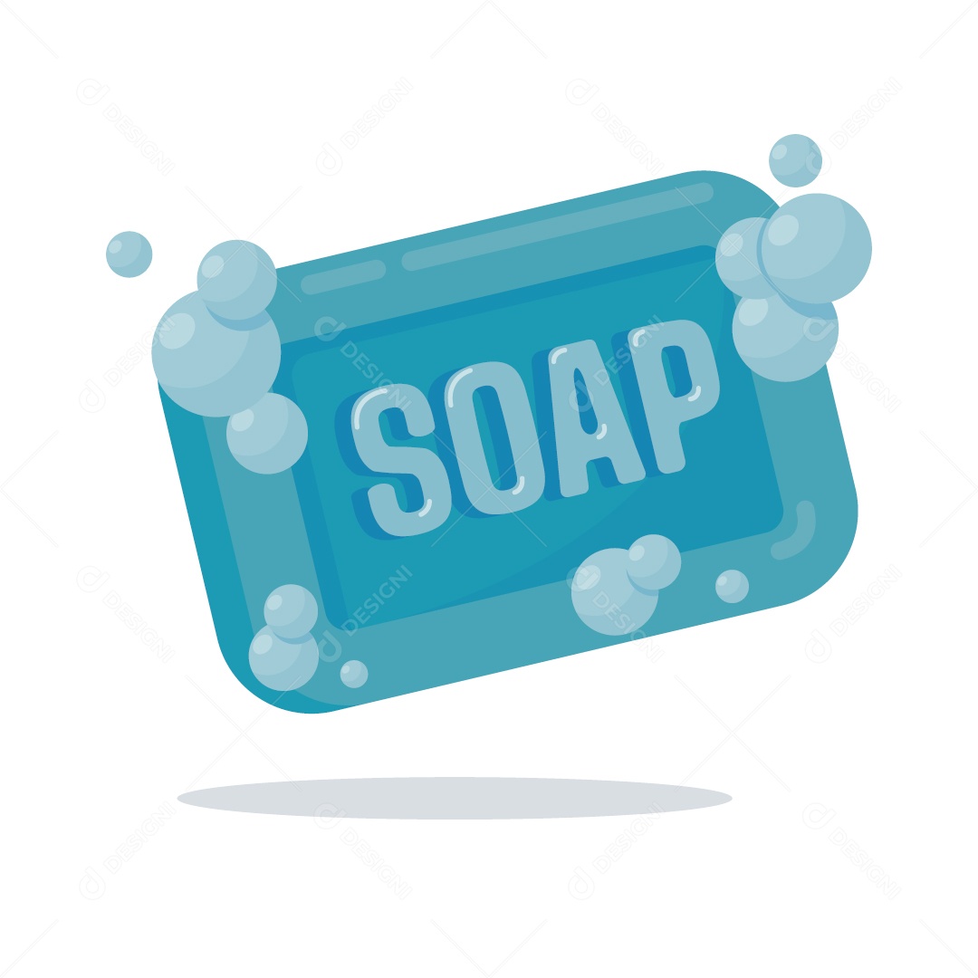 Ilustração de Sabão de Higiene Contra Covid-19 Vetor EPS