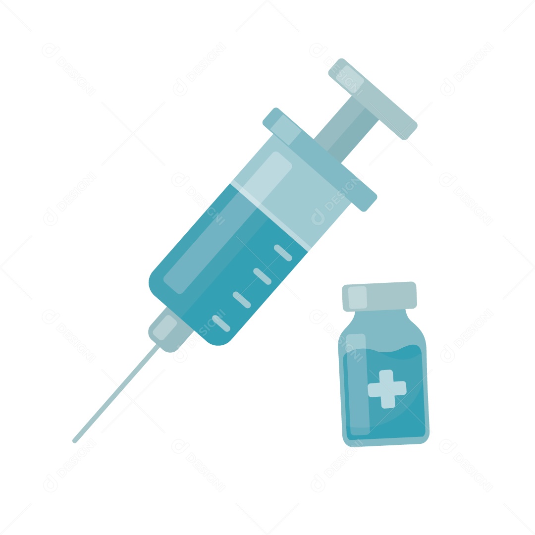 Ilustração de Vacina Contra Covid-19 Vetor EPS