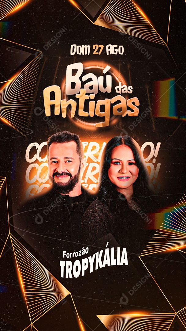 Story Baú das Antigas Flyer Social Media PSD Editável