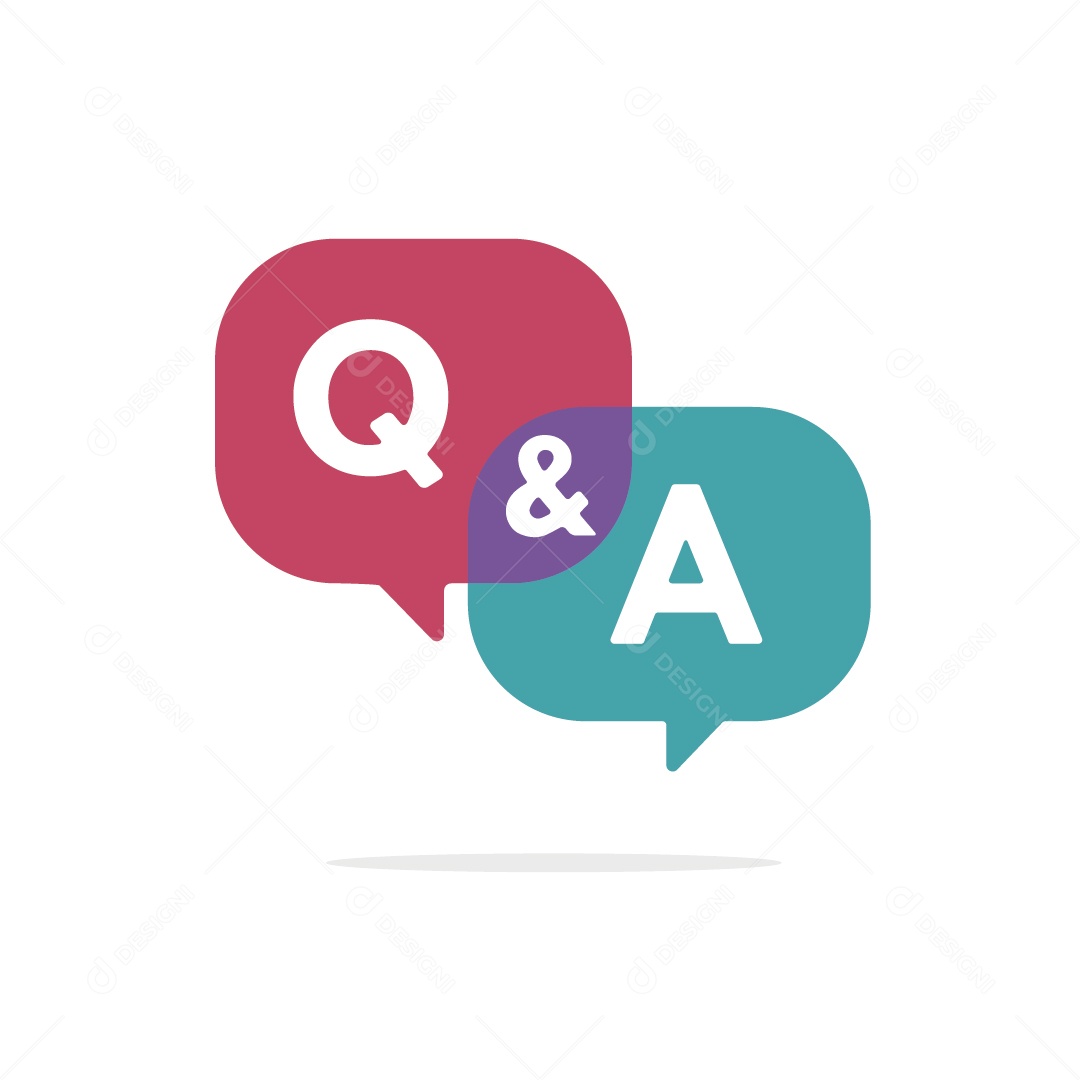 Questionamento e Resposta Q & A Ilustração Amarela Vetor EPS