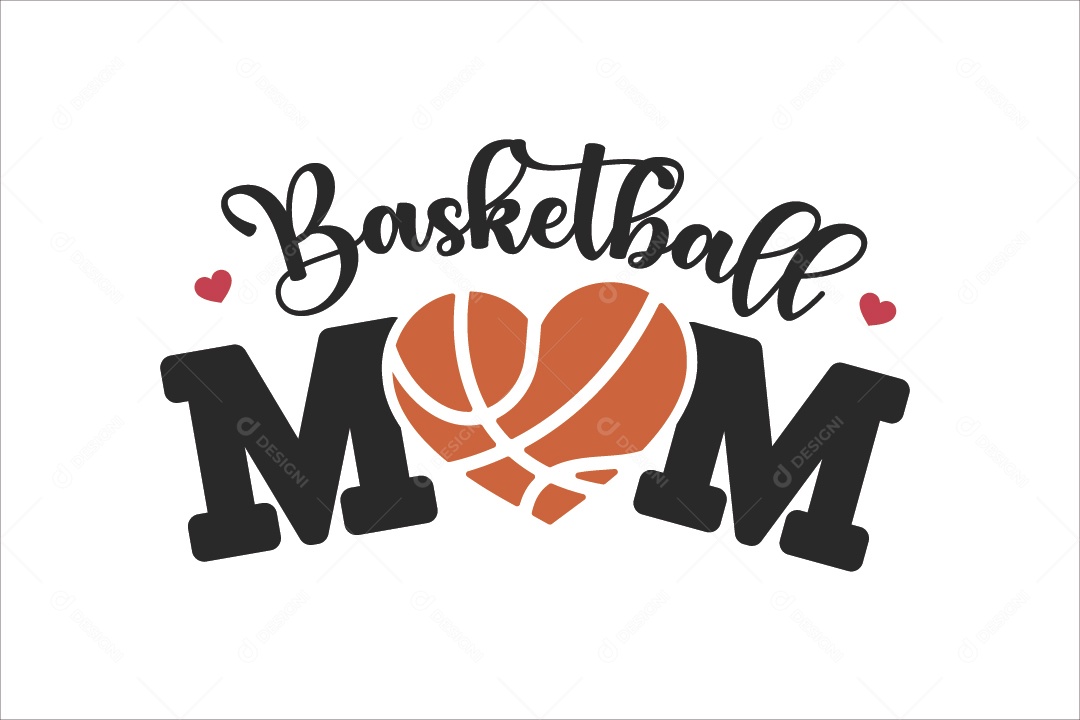 Mãe de Basketball Texto Ilustrativos Vetor EPS