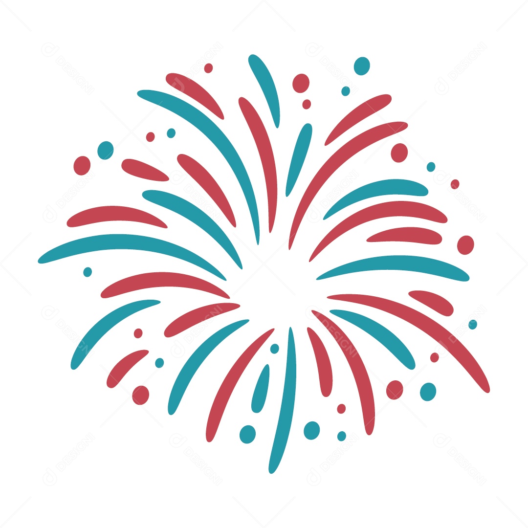Fogos de Artifício Ilustração Vetor EPS