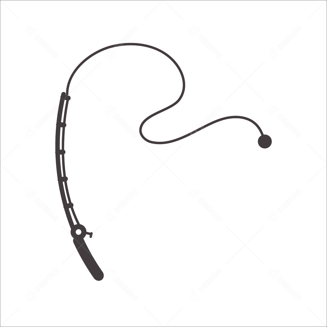 Vara de Pesca Ilustração Vetor EPS