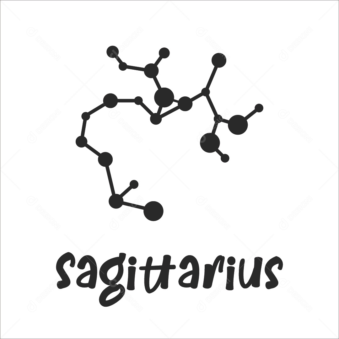 Constelação de Sagitário Ilustração Vetor EPS