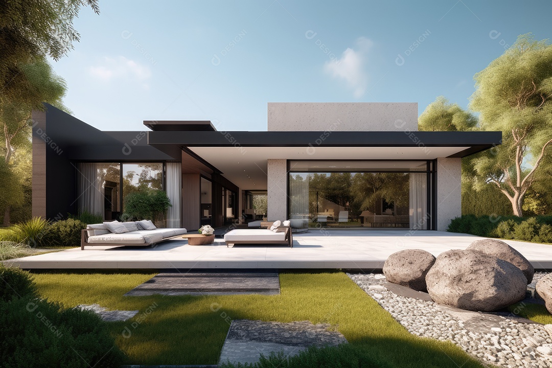 Retrato realista de lindo cômodo de uma casa