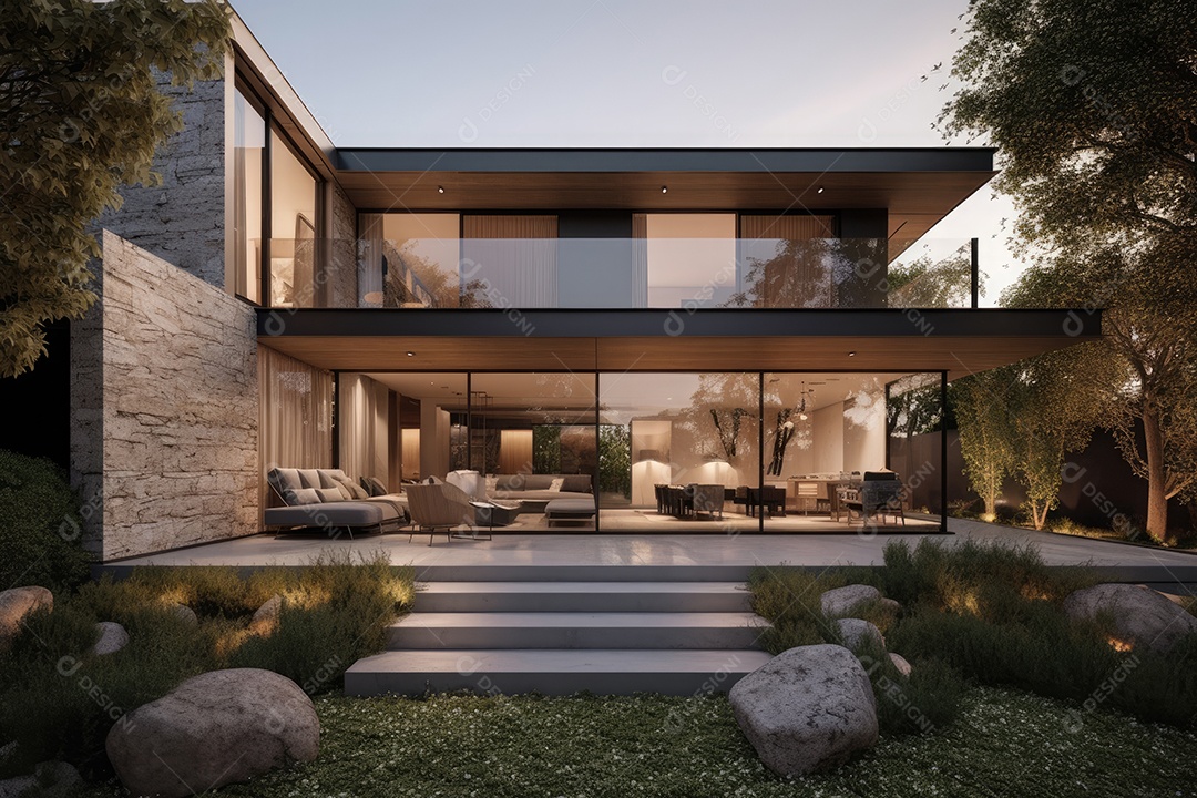 Retrato realista de lindo cômodo de uma casa