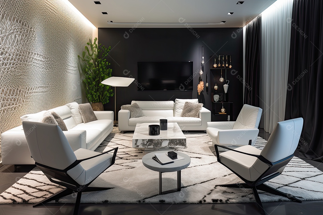 Retrato realista de lindo cômodo de uma casa