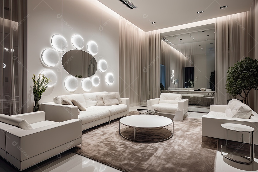 Retrato realista de lindo cômodo de uma casa