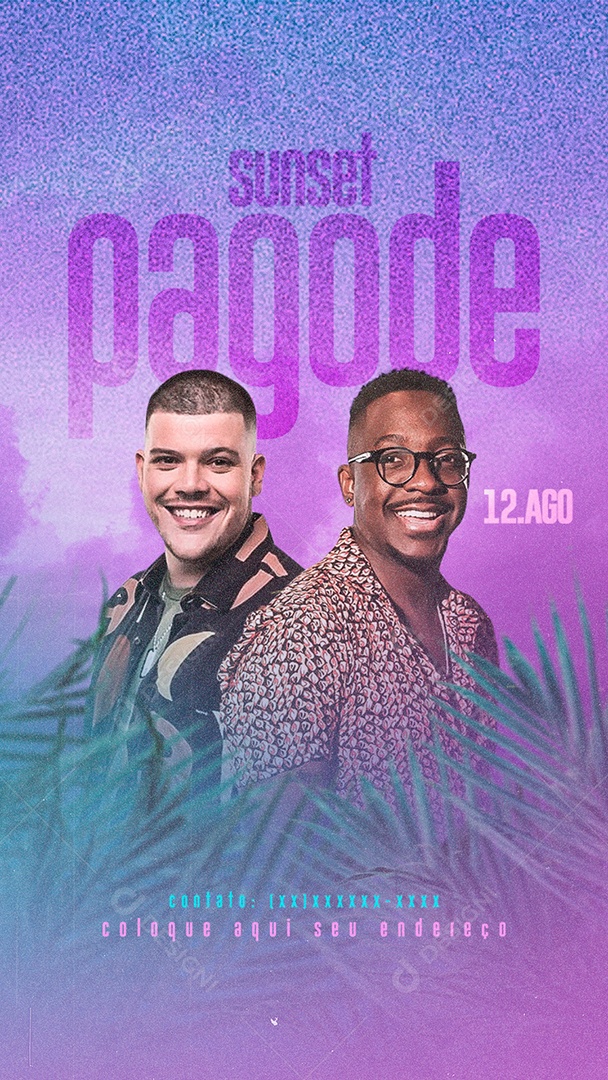 Story Sunset Pagode Flyer Social Media PSD Editável